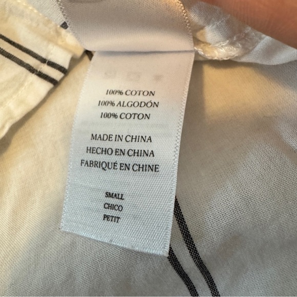 Rails Small Stripe Tunic Top ~ Button Front Sleeveless Minimalist Lagenlook - Picture 6 of 6